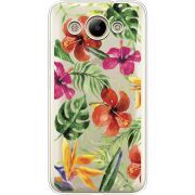 Прозрачный чехол Uprint Huawei Y3 2017 Tropical Flowers