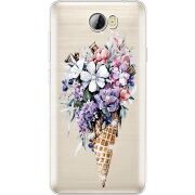 Чехол со стразами Huawei Y5 2 Ice Cream Flowers