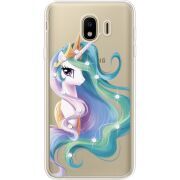 Чехол со стразами Samsung J400 Galaxy J4 2018 Unicorn Queen
