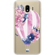 Чехол со стразами Samsung J400 Galaxy J4 2018 Pink Air Baloon