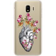 Чехол со стразами Samsung J400 Galaxy J4 2018 Heart