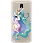 Чехол со стразами Samsung J730 Galaxy J7 2017 Unicorn Queen