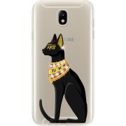 Чехол со стразами Samsung J730 Galaxy J7 2017 Egipet Cat