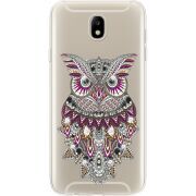 Чехол со стразами Samsung J730 Galaxy J7 2017 Owl