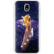 Чехол со стразами Samsung J730 Galaxy J7 2017 Girl with Umbrella