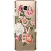 Чехол со стразами Samsung G955 Galaxy S8 Plus Love