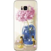 Чехол со стразами Samsung G955 Galaxy S8 Plus Little Boy and Girl