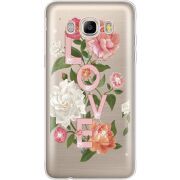 Чехол со стразами Samsung J510 Galaxy J5 2016 Love