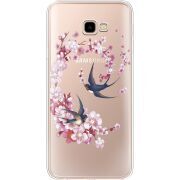 Чехол со стразами Samsung J415 Galaxy J4 Plus 2018 Swallows and Bloom