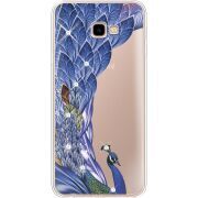 Чехол со стразами Samsung J415 Galaxy J4 Plus 2018 Peafowl