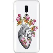 Чехол со стразами Meizu 16 Plus Heart