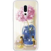 Чехол со стразами Meizu 16 Plus Little Boy and Girl