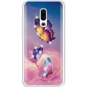 Чехол со стразами Meizu 16 Plus Butterflies
