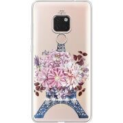 Чехол со стразами Huawei Mate 20 Eiffel Tower