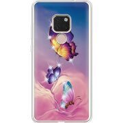 Чехол со стразами Huawei Mate 20 Butterflies