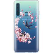 Чехол со стразами Samsung A920 Galaxy A9 2018 Swallows and Bloom