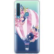Чехол со стразами Samsung A920 Galaxy A9 2018 Pink Air Baloon