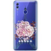 Чехол со стразами Honor Note 10 Eiffel Tower