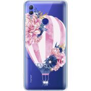Чехол со стразами Honor Note 10 Pink Air Baloon