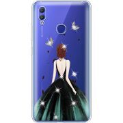 Чехол со стразами Honor Note 10 Girl in the green dress