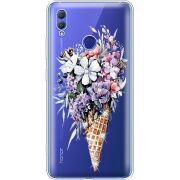 Чехол со стразами Honor Note 10 Ice Cream Flowers