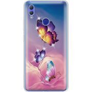 Чехол со стразами Honor Note 10 Butterflies
