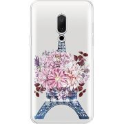 Чехол со стразами Meizu 15 Eiffel Tower