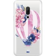 Чехол со стразами Meizu 15 Pink Air Baloon
