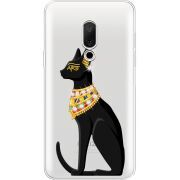 Чехол со стразами Meizu 15 Egipet Cat
