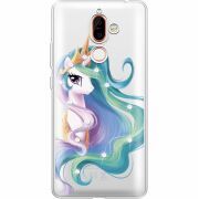 Чехол со стразами Nokia 7 Plus Unicorn Queen