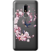 Чехол со стразами Meizu M8 Lite Swallows and Bloom