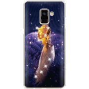 Чехол со стразами Samsung A730 Galaxy A8 Plus (2018) Girl with Umbrella