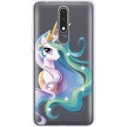 Чехол со стразами Nokia 3.1 Plus Unicorn Queen