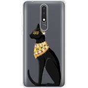 Чехол со стразами Nokia 3.1 Plus Egipet Cat