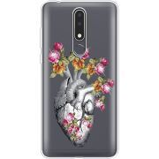 Чехол со стразами Nokia 3.1 Plus Heart