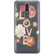 Чехол со стразами Nokia 3.1 Plus Love