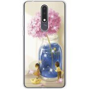 Чехол со стразами Nokia 3.1 Plus Little Boy and Girl