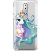 Чехол со стразами Nokia 7.1 Unicorn Queen