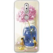 Чехол со стразами Nokia 7.1 Little Boy and Girl