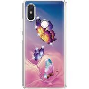 Чехол со стразами Xiaomi Mi 8 SE Butterflies