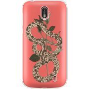 Прозрачный чехол Uprint Nokia 1 Glamor Snake