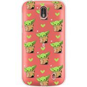 Прозрачный чехол Uprint Nokia 1 Pattern Baby Yoda