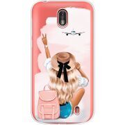 Прозрачный чехол Uprint Nokia 1 Travel Girl