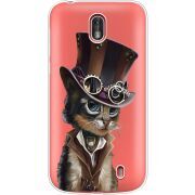 Прозрачный чехол Uprint Nokia 1 Steampunk Cat