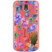 Прозрачный чехол Uprint Nokia 1 Flamingo