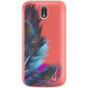 Прозрачный чехол Uprint Nokia 1 Feathers