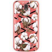 Прозрачный чехол Uprint Nokia 1 Cotton flowers