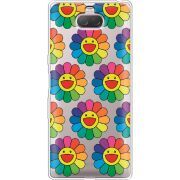 Прозрачный чехол Uprint Sony Xperia 10 I4113 Hippie Flowers