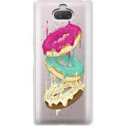 Прозрачный чехол Uprint Sony Xperia 10 I4113 Donuts