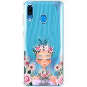 Прозрачный чехол Uprint Samsung A305 Galaxy A30 Blue Hair